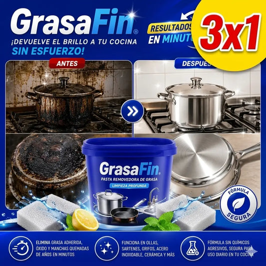 Pasta Limpiadora GrasaFin — Elimina las manchas que creías imposibles de quitar (3X1)