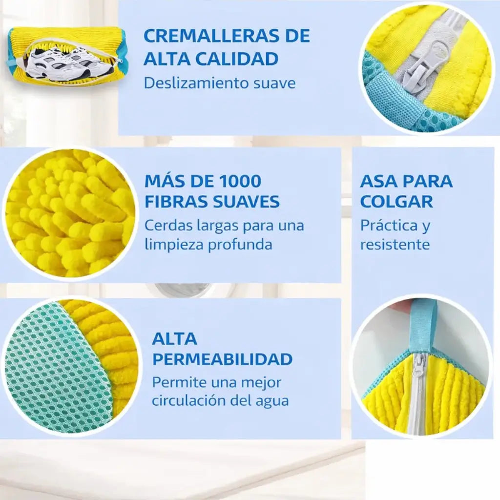 WashBag Pro: la bolsa de limpieza 360° que protege tus tenis y tu lavadora (2 Bolsas)