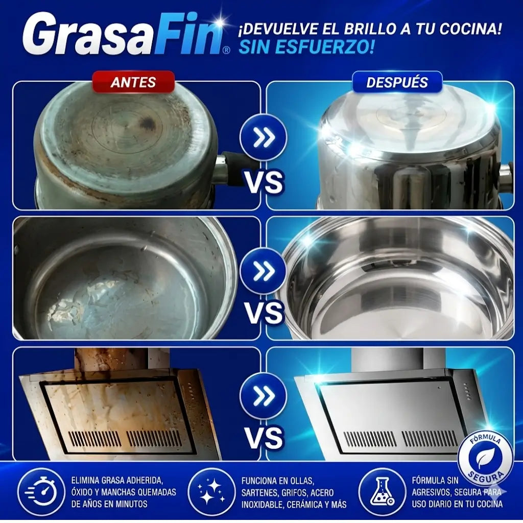 Pasta Limpiadora GrasaFin — Elimina las manchas que creías imposibles de quitar (3X1)