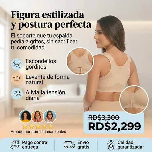 SpineBra™ "El brasier diseñado para mejorar tu postura, reducir la tensión en espalda y hombros, y hacerte lucir más erguida y segura